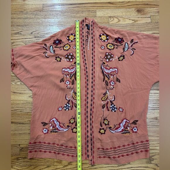 Curations Women’s embroidered, boho, hippie, kimono tunic cardigan lightweight d - Picture 4 of 7